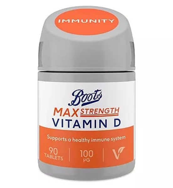 Boots Max Strength Vitamin D 100g 90 Tablets