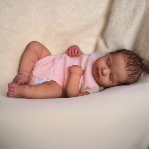 19In Realistic Reborn Baby Dolls Girl Doll Newborn Doll Full Body Vinyl Silicone