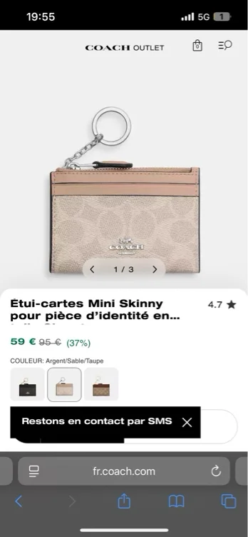 Porte carte coach 