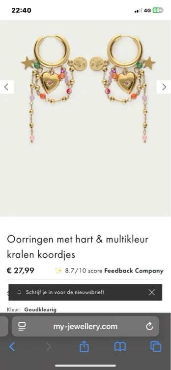 Boucle d’oreille doré| My Jewellery