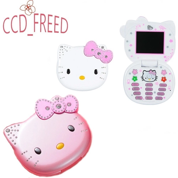 Hello Kitty Flip Phone 4G With Camera Kawaii 2025 - Sanrio Cartoon Kids Phone