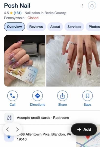 Posh nails gift card
