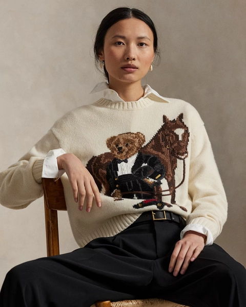 Lunar New Year Polo Bear Wool Jumper for Women | Ralph Lauren® PL