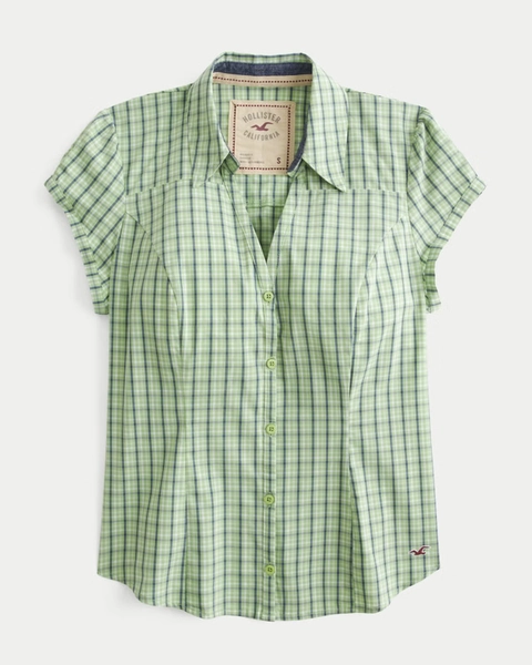 Short-Sleeve Button-Through Shirt