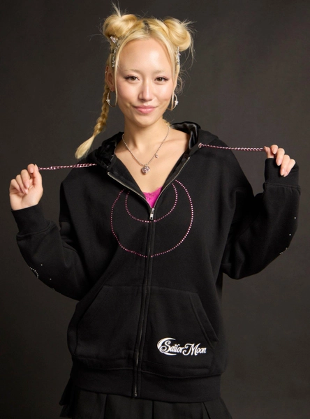 Pretty Guardian Sailor Moon Rhinestone Girls Hoodie