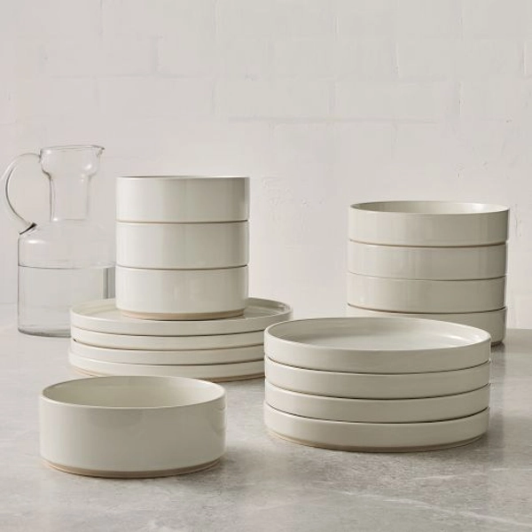 Straight-Sided Stoneware Dinnerware (Set of 16)