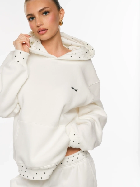 POLKA DOT HOODIE (SOFT WHITE) PRE-ORDER