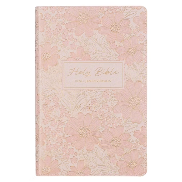 KJV Bible Deluxe Gift Faux Leather, Pink - (Leather Bound)
