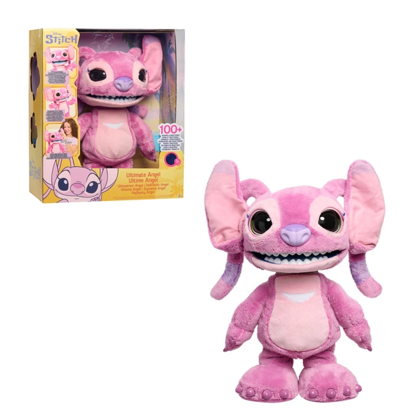 Disney Stitch Ultimate Angel Interactive 17" Plush Toy, 100+ Sounds & Reactions, Kids Ages 3+ - Walmart.com