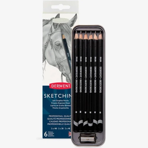 Derwent Sketching 6-Pencil Tin Set