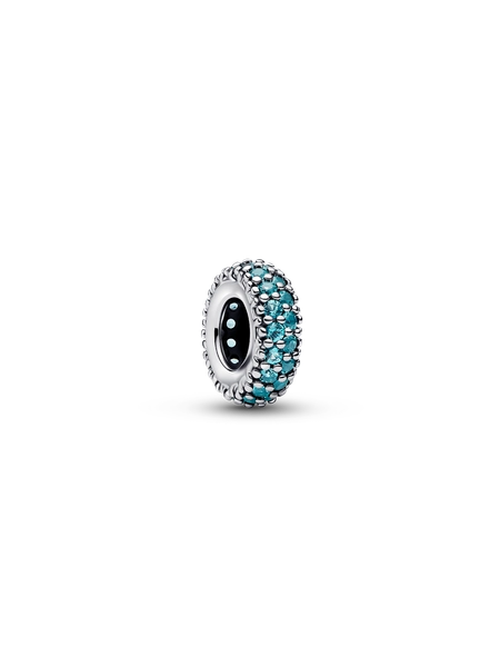 Ice Blue Stone Spacer Charm