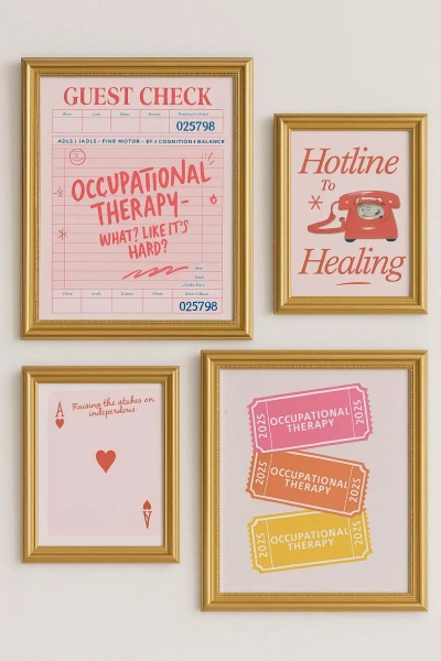 Occupational Therapy Posters: Trendy OT Decor for Therapists & Students (PDF Downloadable Prints)