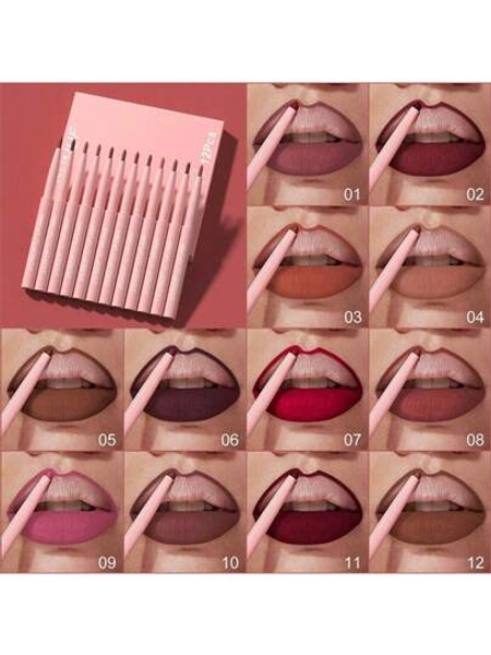 🟡12pc lipliner
