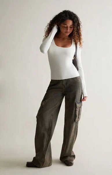 Contour Breathe Scooped Out Fitted Long Sleeve Top | Pacsun