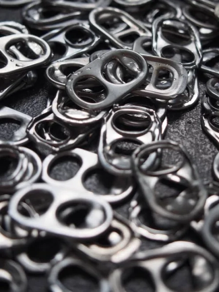100 Silver Aluminum Soda Pop Tabs for Crafts - Washed and Cleaned