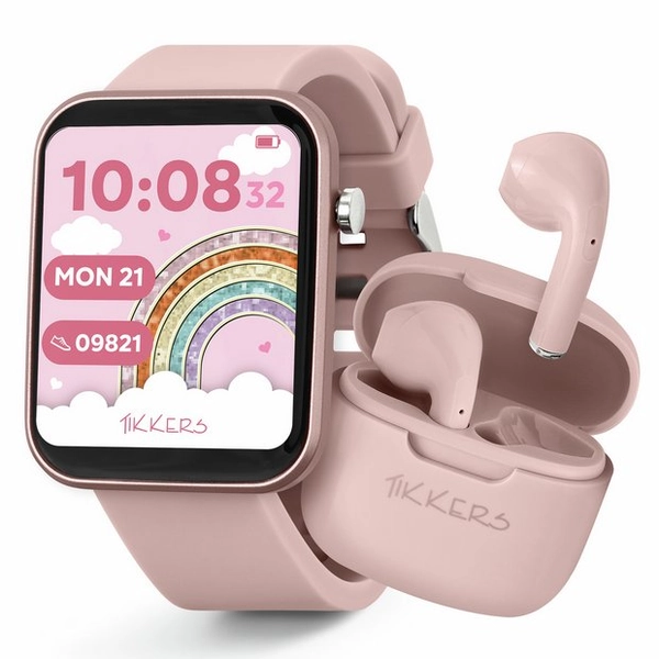 Buy Tikkers Teen Series 13 Pink Smart Watch and Earbud Set | Fitness and activity trackers | Argos