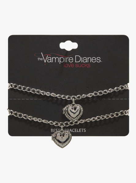 The Vampire Diaries Stefan & Damon Locket Best Friend Bracelet Set