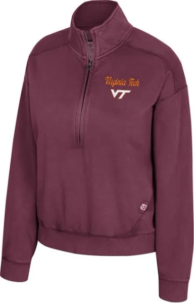 Colosseum Women's Virginia Tech Hokies Camille Half-Zip Fleece Sweatshirt