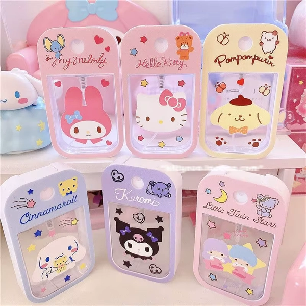New Hello Kitty Kuromi Anime 50ML Filling Bottle Cartoon Alcohol Press Bottled Travel Portable Perfume Spray Refillable Bottles - AliExpress 26