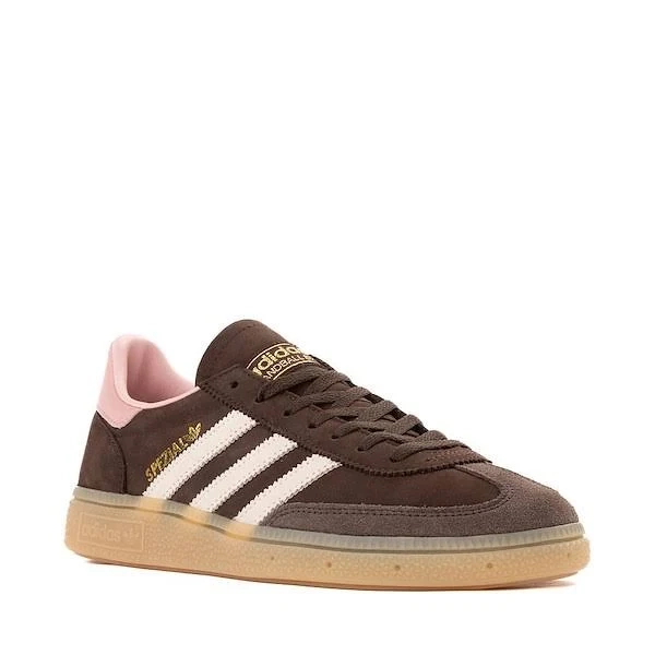 Womens adidas Handball Spezial Athletic Shoe - Dark Brown / Alumina / Wonder Mauve - Size 10