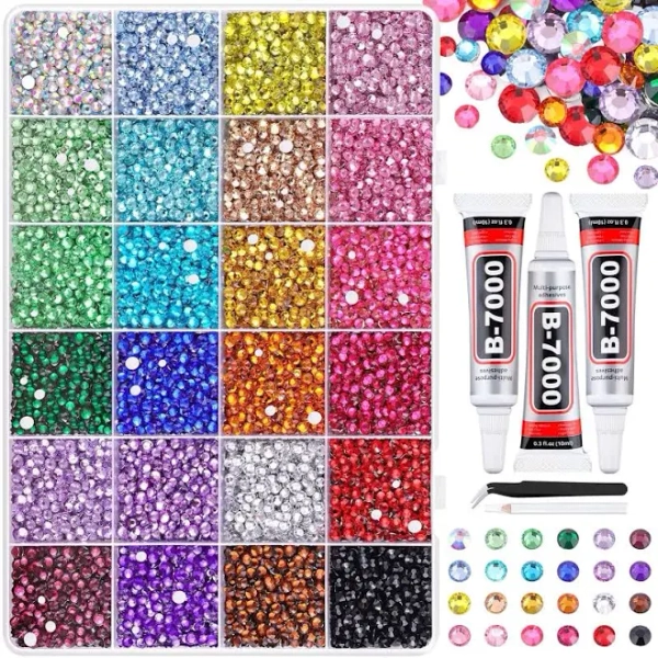 Ultimate Rhinestone Bedazzler Kit: 11000 Gems & B7000 Glue For