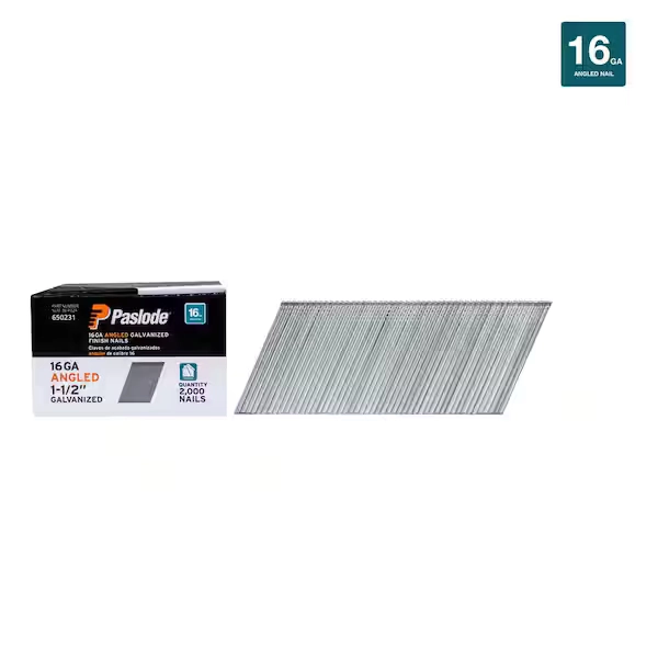 Paslode 1-1/2 in. x 16-Gauge 20° Galvanized Angled Nails (2000 per Box) 650231