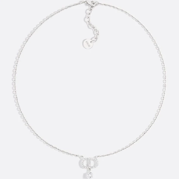 Dior Women's Petit CD Gold-finish Metal Necklace with Crystals