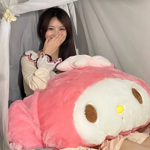Tamaño grande My Melody juguete de peluche Sanrio Anime My Melody almohada cómoda cojín trasero Hello Kitty Plushies sofá almohada decorativa - AliExpress 