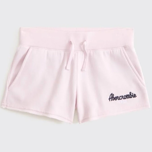 Abercrombie Kids Girls Low Rise Graphic Fleece Shorts