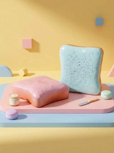 POKOJA LAND 1pc Super Soft Butter Toast Squishy Stress Relief Squeeze Toy - Perfect Gift For Birthday, Holiday, Christmas, Halloween