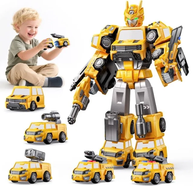 5 In 1 Transform Magnetic Construction Robot Toys Gifts for 3 4 5 6