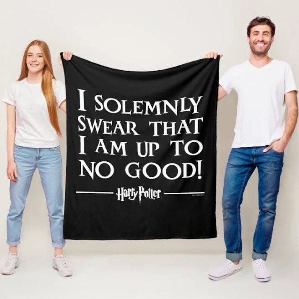 I Solemnly Swear That I Am Up To No Good Fleece Blanket