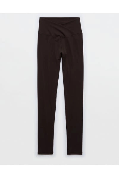 OFFLINE By Aerie Real Me High Waisted Crossover Legging Women's Deep Earth L Short
