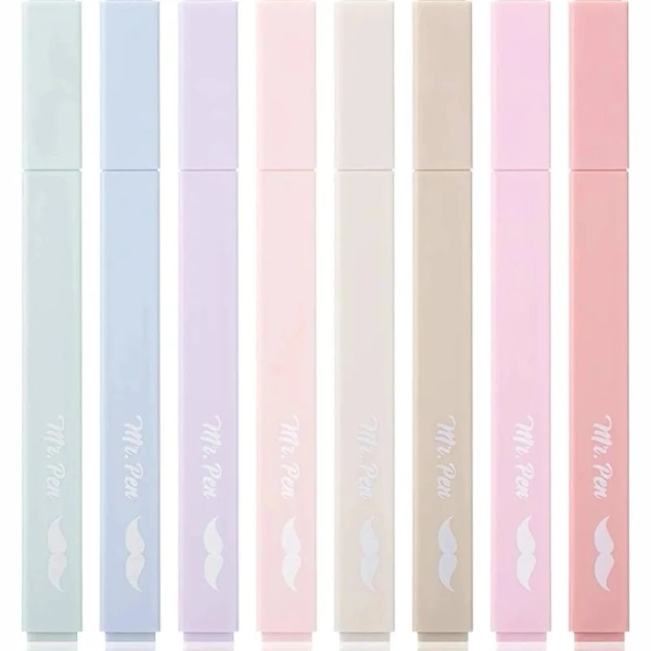 Mr. Pen Aesthetic Cute Pastel Highlighters Set