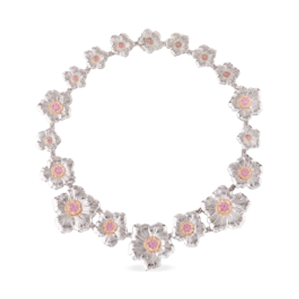COLLIER SAPHIRS BLOSSOMS