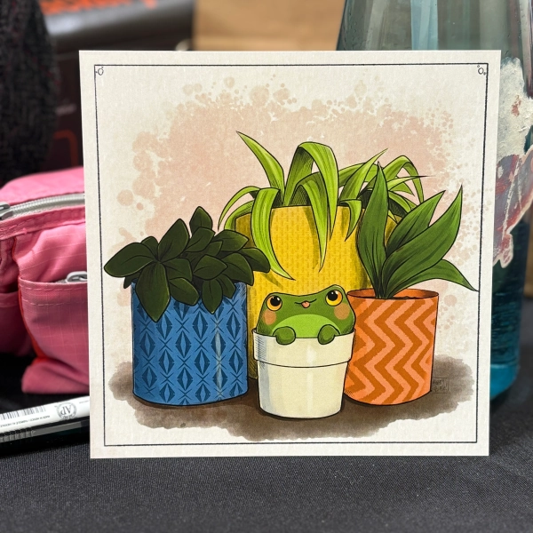 Frogtato’s Plant Shelf - Small Print | Mighty Pie Creative Workshop