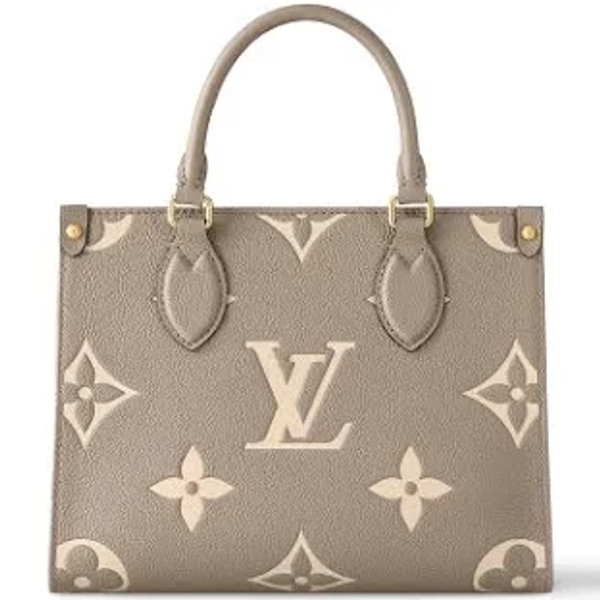 Louis Vuitton - Cabas Onthego PM - Beige / Crème - cuir - Femme - Sac - Luxe