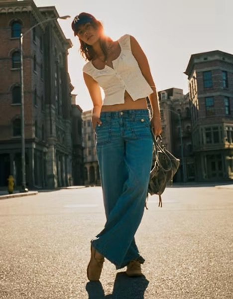 AE Low-Rise Baggy Ultra-Wide Leg Jean