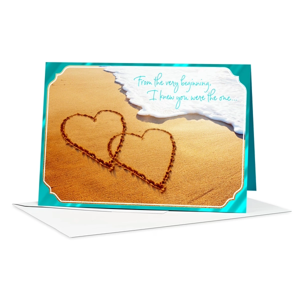American Greetings Romantic Anniversary Card for Spouse (Beach with Hearts) - Walmart.com