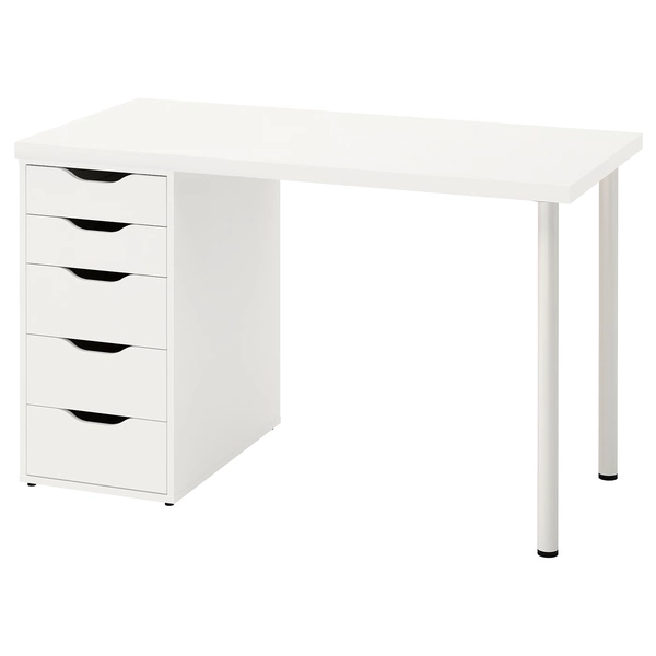 LAGKAPTEN / ALEX Desk - white 120x60 cm (47 1/4x23 5/8 ")