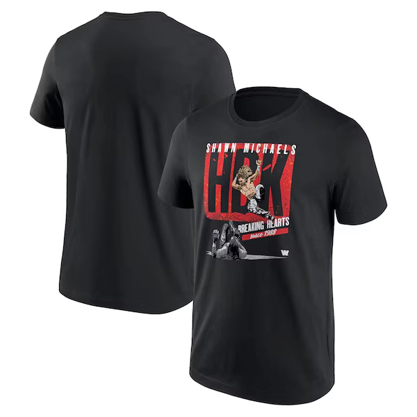 WWE Shawn Michaels Breaking Hearts T-Shirt - Black - Mens