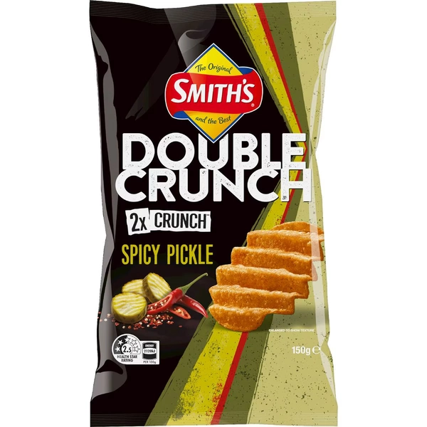 Smith's Double Crunch Potato Chips Spicy Pickle 150g