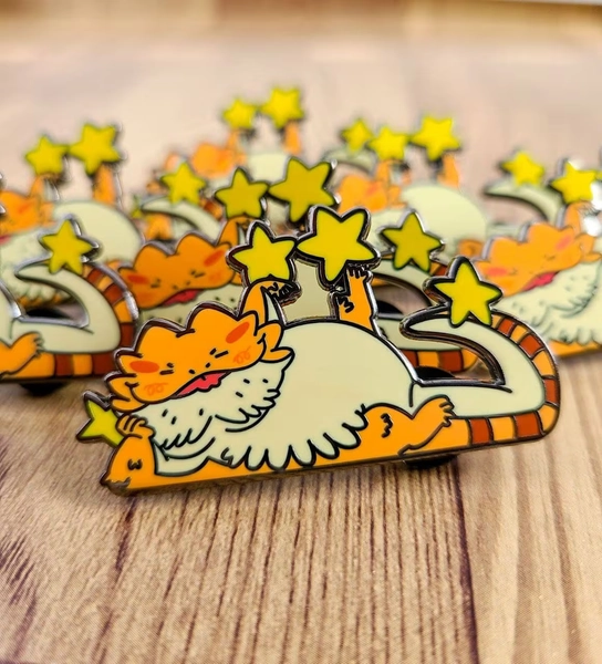 Lazy Beardie Enamel Pin