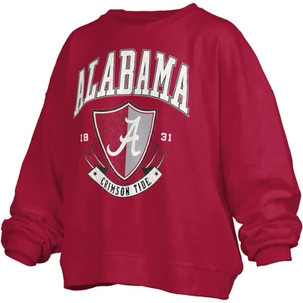 Pressbox Women's Alabama Crimson Tide Buckler Crew Sweatshirt