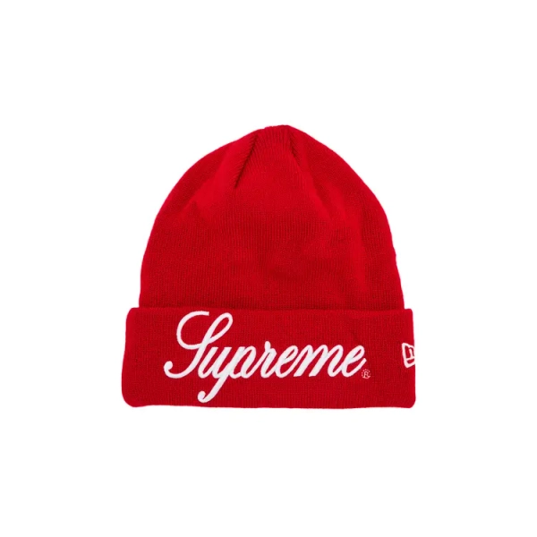 Buy Supreme New Era Script Beanie 'Red' - FW24BN66 RED | GOAT