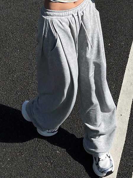Dazy Tall Calça de Moletom Casual Reta Solta Longa/Alta para Mulheres, Joggers