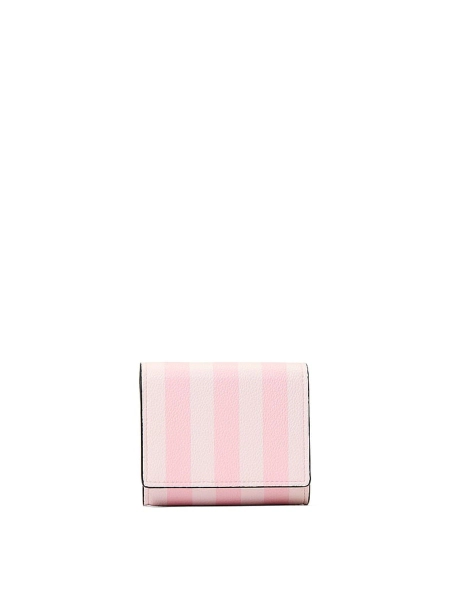 Victoria's Secret Iconic Stripe Pink Small Wallet - Size ONE