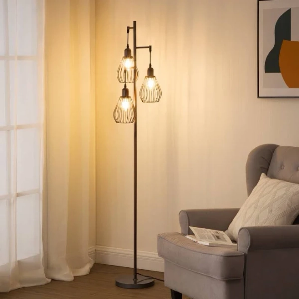 Majewski 3-Light 65.5" Tree Floor Lamp with bulbs included Trent Austin Design Base Finish