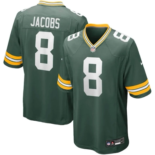 Men's Nike Josh Jacobs Green Bay Packers Team Game Jersey Size: 4XL