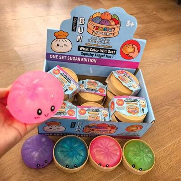 1pc Soft Squishable Bun Stress Relief Toy, Chinese Steamed Bun Squeeze Toy, TPR Material Food Squeeze Ball, Cute Cartoon Stress Relief Toy, Birthday Party Gift, Classroom Prize, Christmas Gift Filler, Fun Stress Relief Toy For Office, Home, School, Slow Rebound Stress Relief Decor, Cool Desktop Decor Anti-Stress Gift. Random Delivery. - Size one-size